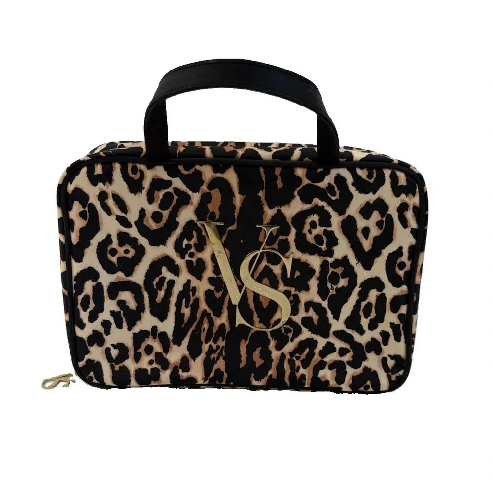 VICTORIA'S SECRET Bag Leopard Hanging Train Travel Case Cheetah Jetsetter Y2K